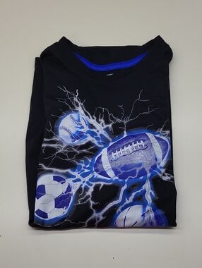 Starter Tee with Electric Blue Sports Ball Graphic